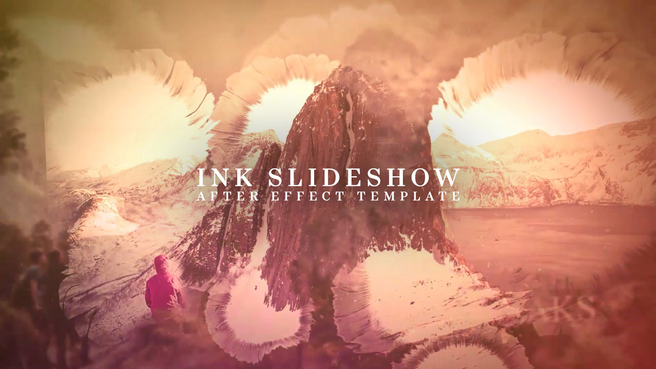 watercolor ink slideshow after effects template free download